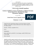 Ronald L. Williams v. Ezekiea Gadson Gregory D. Deloach J. Sullivan Newman Kevin Honvy E.C. Burnett, Iii, Judge, 72 F.3d 128, 4th Cir. (1995)