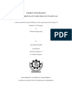 Energy Integration in Sponge Iron Plant Using Heat of Waste Gas