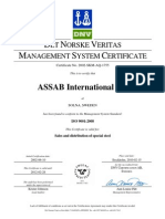 Certificado ISOSSAB