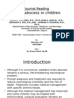 Brain Abscess in Children: Journal Reading
