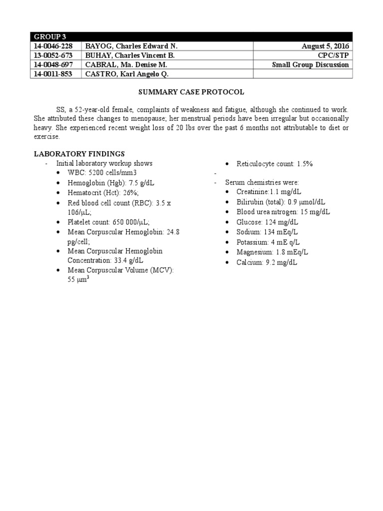 Cpc Case Study Final Colorectal Cancer Cancer