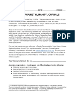 Crimes Against Humanity Journals: NAME: - DATE: - PERIOD