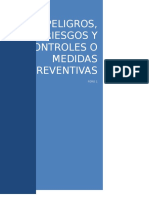 Peligros, Riesgos y Controles o Medidas Preventivas