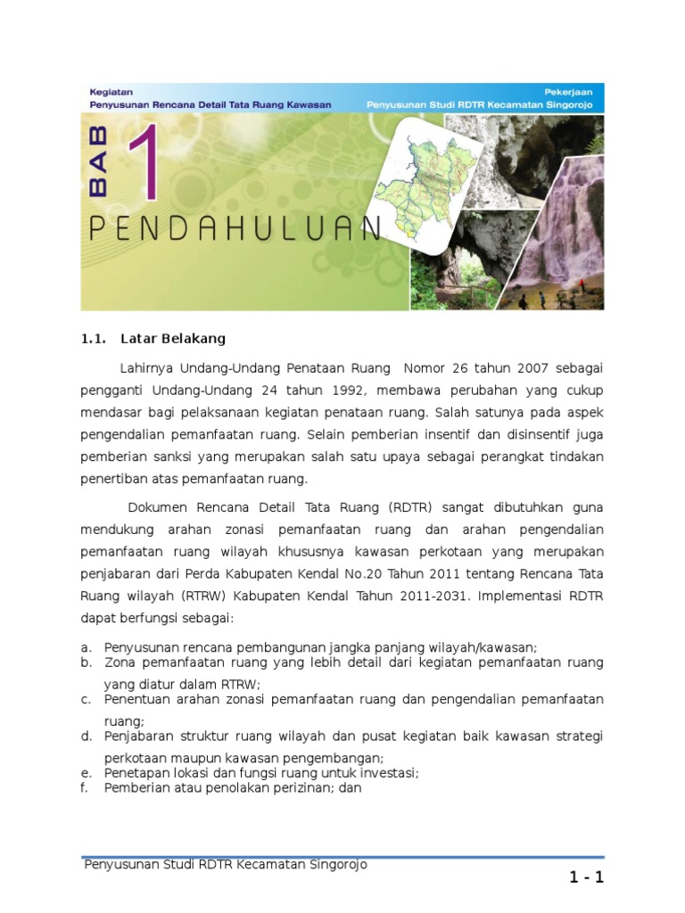 RDTR Kecamatan Singorojo 2015-2035 | PDF