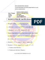 Kalkulus Multivariabel Soal Ujian