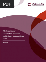 ITIL Practitioner Qualification Syllabus