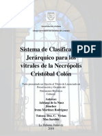 Sistema de Clasificación Jerárquico Para Los Vitrales de La Necrópolis Cristóbal Colón (Resumen)