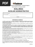 AUXILIAR ADMINISTRATIVO - Prova