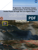 Analyzing the Progression, Sea Breeze Impact, and Chemical Transformation of the Sherpa Fire Smoke Plume through the Los Angeles Basin