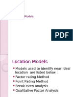 Models For Location Selection