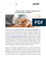 DNP y Gemalto ofrecen una conexión segura de IoT para empresas y clientes