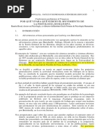 Por Qué y Para Qué Surgió El Movimiento De