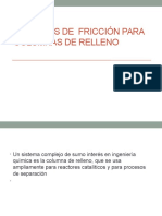 Factores de Fricción para Columnas de Relleno