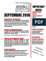 Septembre 2016 Bulletin