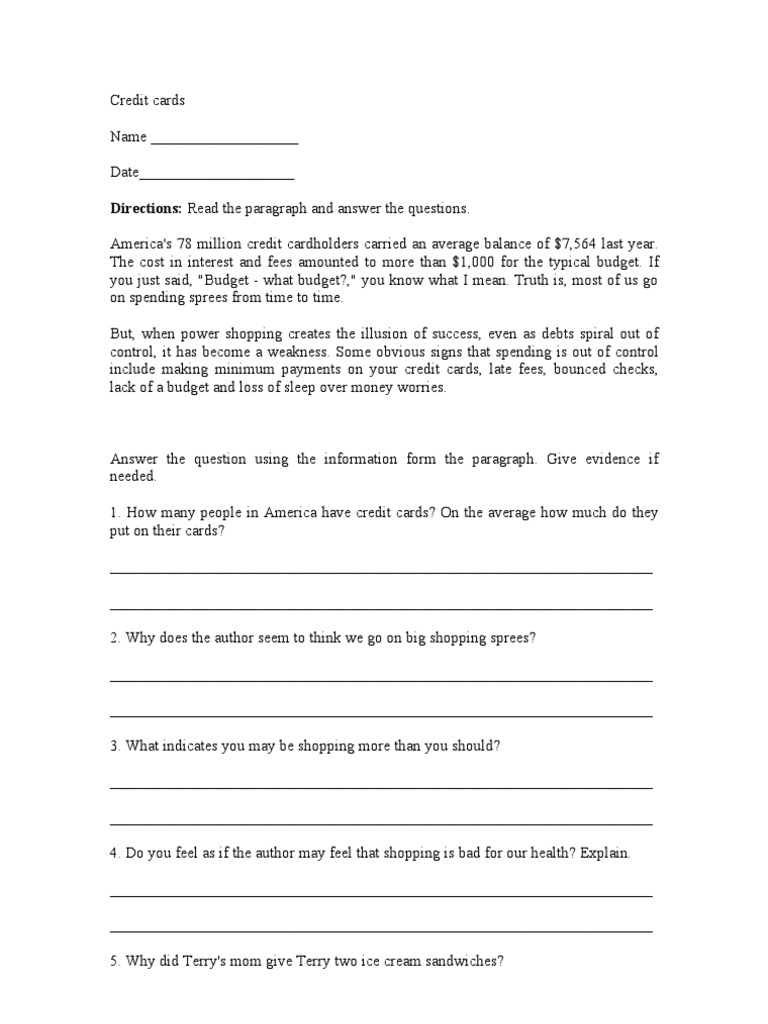 Directions: Read The Paragraph and Answer The Questions | PDF