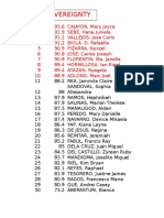 Third Quarter Ranking Sov