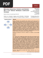 Mitigating Operational, Technical and Strategic Risk In ICT Through Knowledge Codification Technique