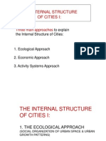 The Internal Structure of Cities I:: Three Main Approaches