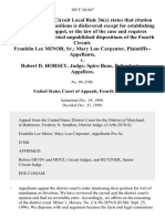 Franklin Lee Minor, Sr. Mary Lou Carpenter v. Robert D. Horsey, Judge Spiro Buas, 105 F.3d 647, 4th Cir. (1996)