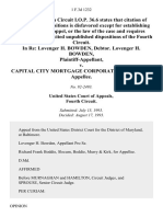 In Re: Lovenger H. Bowden, Debtor. Lovenger H. Bowden v. Capital City Mortgage Corporation, 1 F.3d 1232, 4th Cir. (1993)