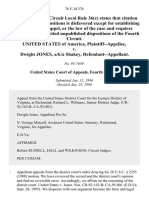 United States v. Dwight Jones, A/K/A Shakey, 76 F.3d 376, 4th Cir. (1996)