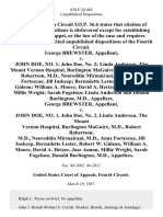 George Brewster v. John Doe, No. 1 John Doe, No. 2 Linda Anderson, the Mount Vernon Hospital, Burlington Maguire, M.D., Robert H. Robertson, M.D., Nooreddin Mirmairani, M.D. Anne Fortescue Jill Inskeep Bernadette Lester Robert W. Gideon William A. Moore David A. Hertzer Jose Aunon Millie Wright Sarah Fogelson Linda Anderson and Donald Burlington, M.D., George Brewster v. John Doe, No. 1, John Doe, No. 2, Linda Anderson, the Mount Vernon Hospital, Burlington Maguire, M.D., Robert Robertson, M.D., Nooreddin Mirmairani, M.D., Anne Fortescue, Jill Inskeep, Bernadette Lester, Robert W. Gideon, William A. Moore, David A. Hetzer, Jose Aunon, Millie Wright, Sarah Fogelson, Donald Burlington, M.D., 838 F.2d 465, 4th Cir. (1987)