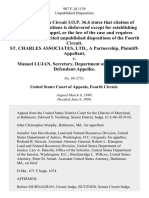 St. Charles Associates, LTD., A Partnership v. Manuel Lujan, Secretary, Department of The Interior, 907 F.2d 1139, 4th Cir. (1990)