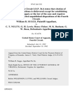 William R. Suggs v. C. T. Nulty G. H. Lewis Henry Fisher M. K. Basham G. W. Bean, 974 F.2d 1332, 4th Cir. (1992)