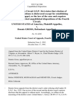 United States v. Dennis Gross, 935 F.2d 1288, 4th Cir. (1991)