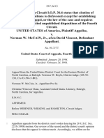 United States v. Norman W. McCain JR., A/K/A David Vincent, 19 F.3d 13, 4th Cir. (1994)