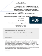 United States v. Fredstern Montgomery Gray, A/K/A Lefthand, 865 F.2d 1260, 4th Cir. (1988)