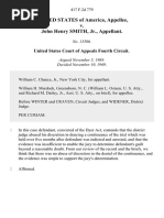 United States v. John Henry Smith, JR., 417 F.2d 779, 4th Cir. (1969)