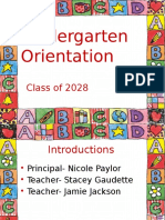 Kindergarten Orientation