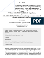 William Britt Reeves v. C.R. Edwards John Stackhouse George L. Jones James B. French, 89 F.3d 829, 4th Cir. (1996)