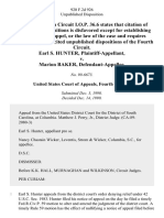 Earl S. Hunter v. Marion Baker, 920 F.2d 926, 4th Cir. (1990)