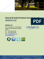 Medex UK - Natural Products List 2014