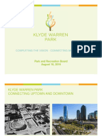 Klyde Warren Park Completing The Vision - Connecting and Unifying