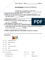 Mon-Media/Guidance Tues-Computer Lab: Class Schedule