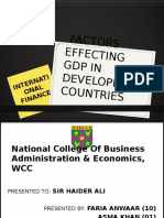Factors: Effecting GDP in Developing Countries