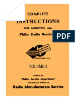 Complete Instruction Manual For Adjusting All Philco Radios - Vol 2