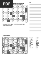 Wordsearch - Regular Verbs and Irregular Single Vowels