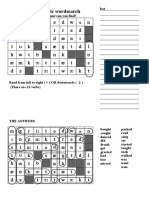 Wordsearch - Regular Verbs and Irregular Single Vowels