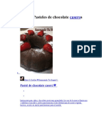 Recetas de Pasteles de Chocolate Caseros 1