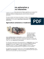 Agricultura Extensiva y Agricultura Intensiva