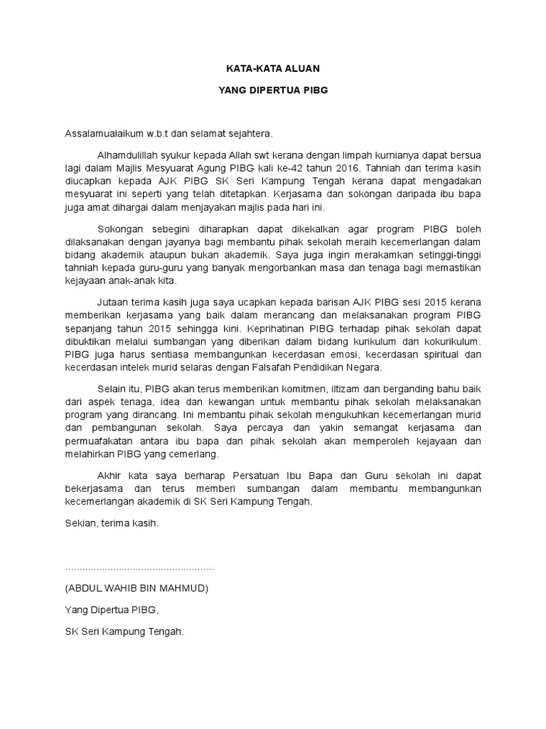Ucapan Ydp Dan Gb Pdf