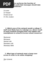 1 - Which Device Performs The Function of Determining The Path That Messages Should Take Through Internetworks?