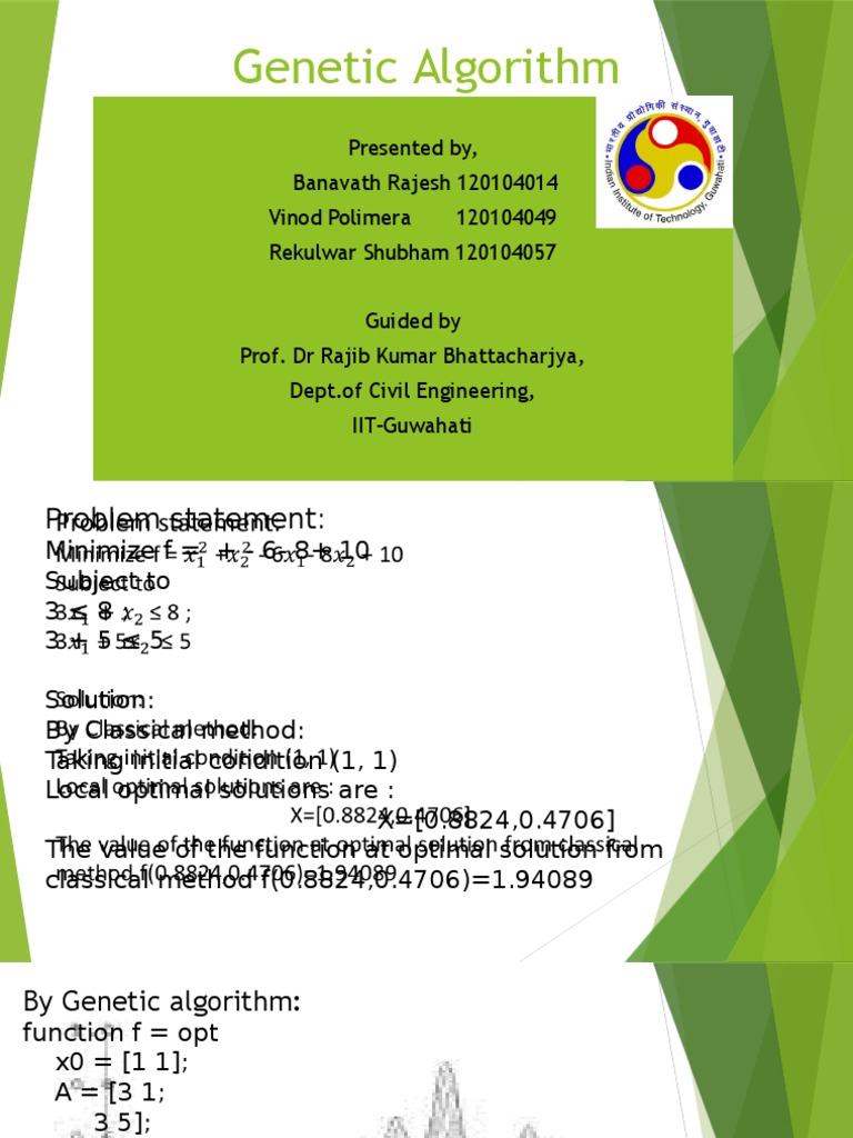 Genetic Algorithm | PDF