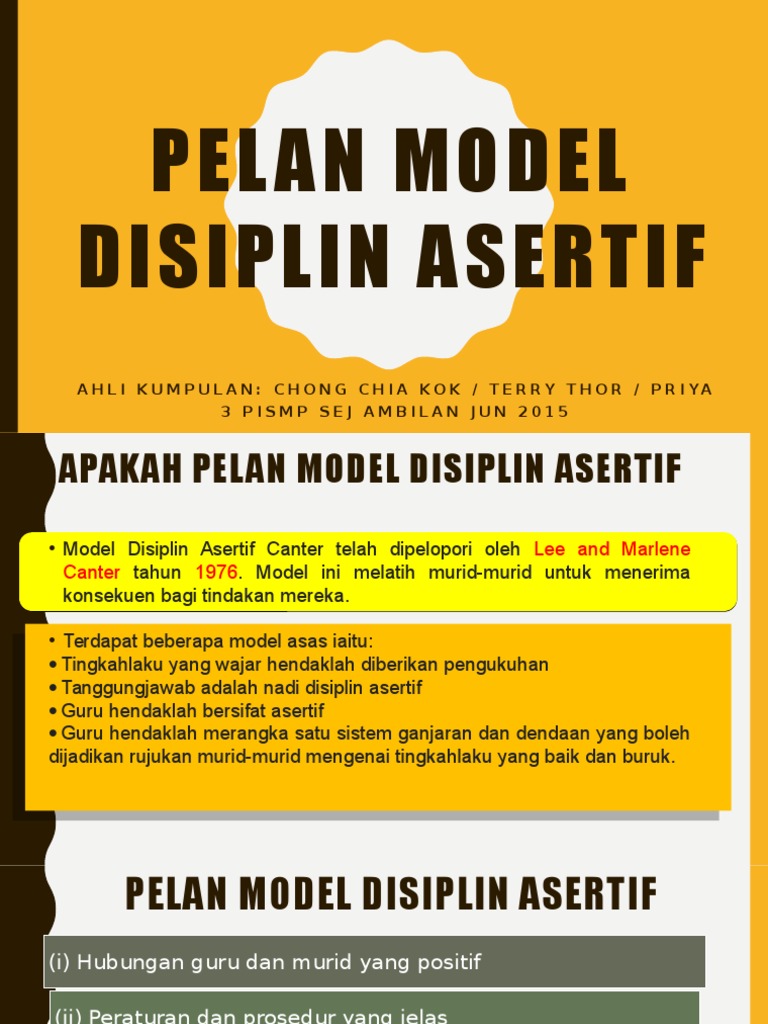 Edup 3043 Pelan Model Disiplin Asertif Pdf