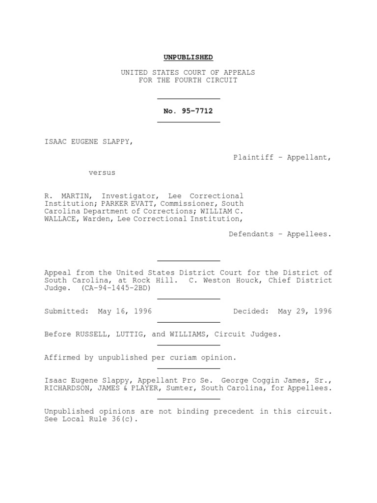 Slappy v. Martin, 4th Cir. (1996) | PDF