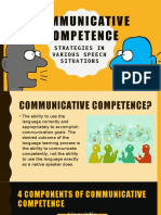 Communicative Competence: Strategies in Various Speech Situations